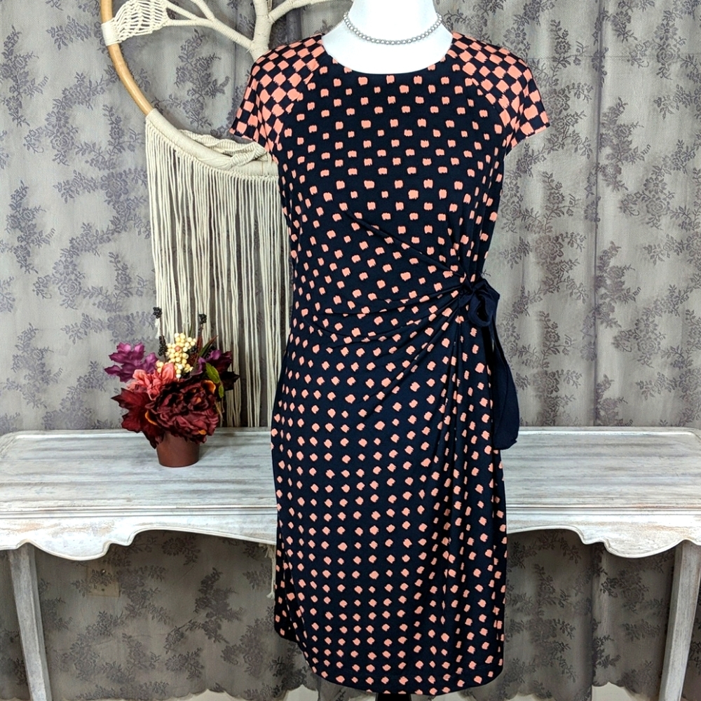 Taylor blue and pink sheath dress